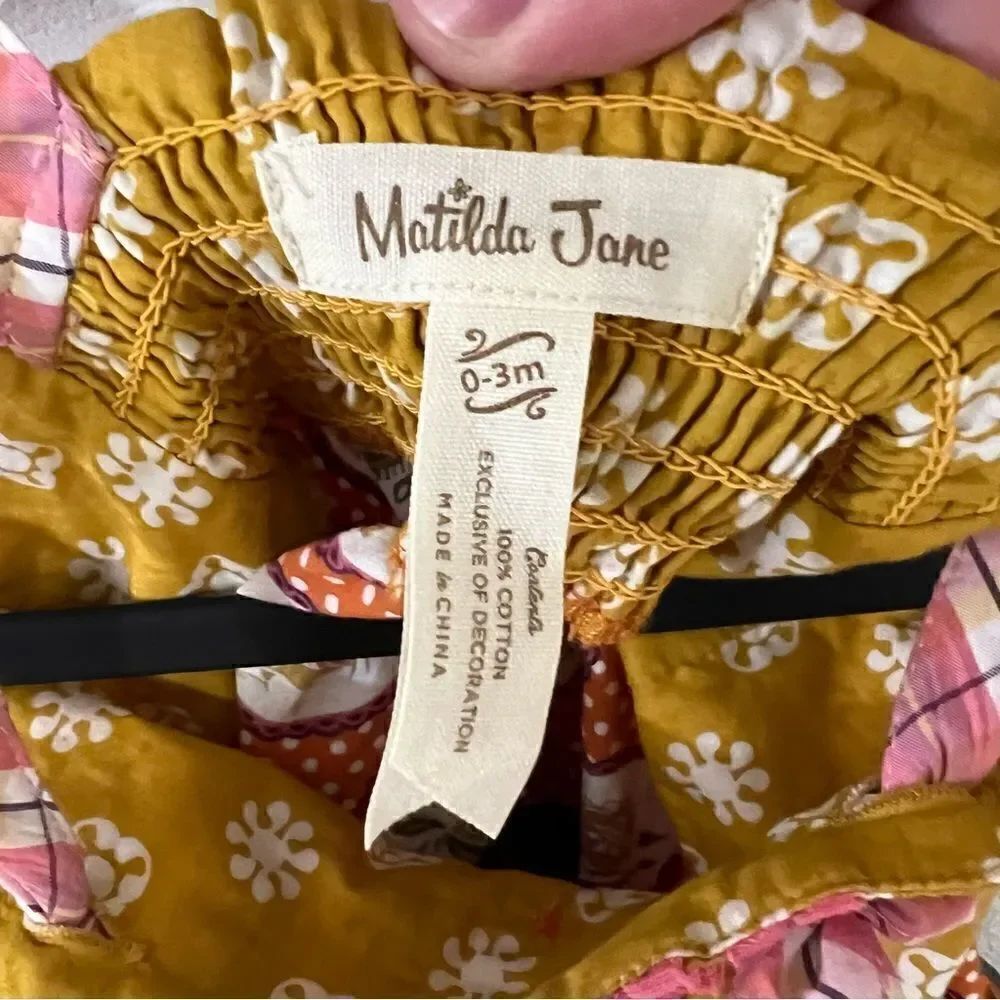 Matilda Jane Thankful For You Tiered Knot Dress with Bloomers Size 0-3 Months